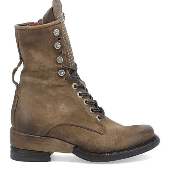 A.S.98 Shoes - NIB A.S.98 Saunder Leather Combat Boots, Tobacco, Womens EU 40